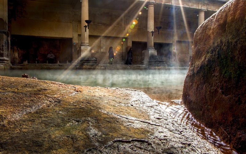 Historic Roman baths in Bath