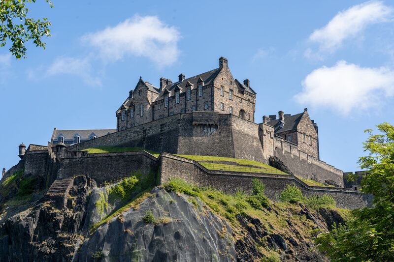 Edinburgh Castle on a hill