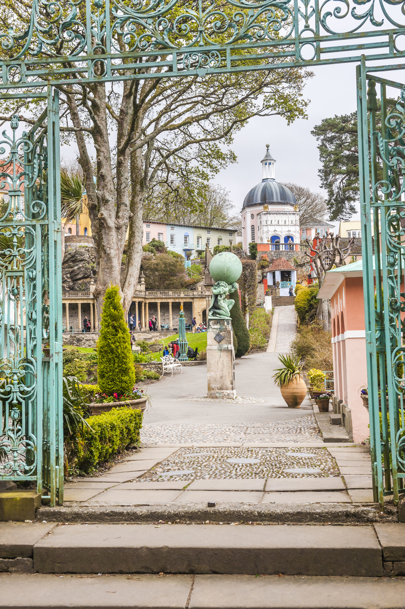 Colorful village buildings in Portmeirion